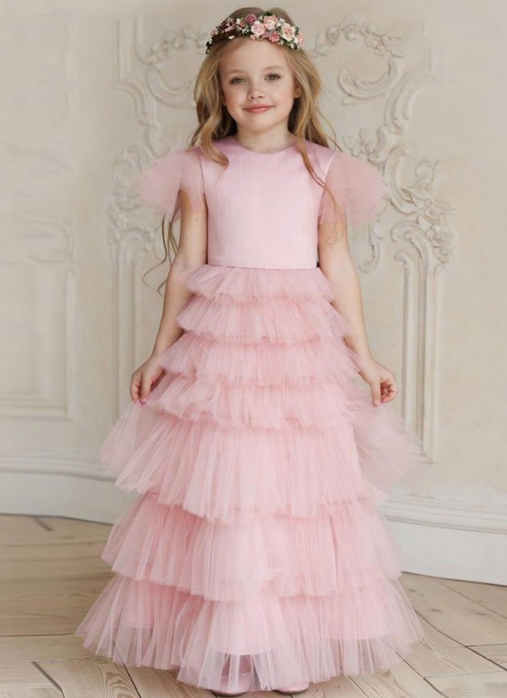 Net KIDS DESIGNER FLOWER GOWN TBJN21-53RD at Rs 599 in Faridabad | ID:  2851069513797
