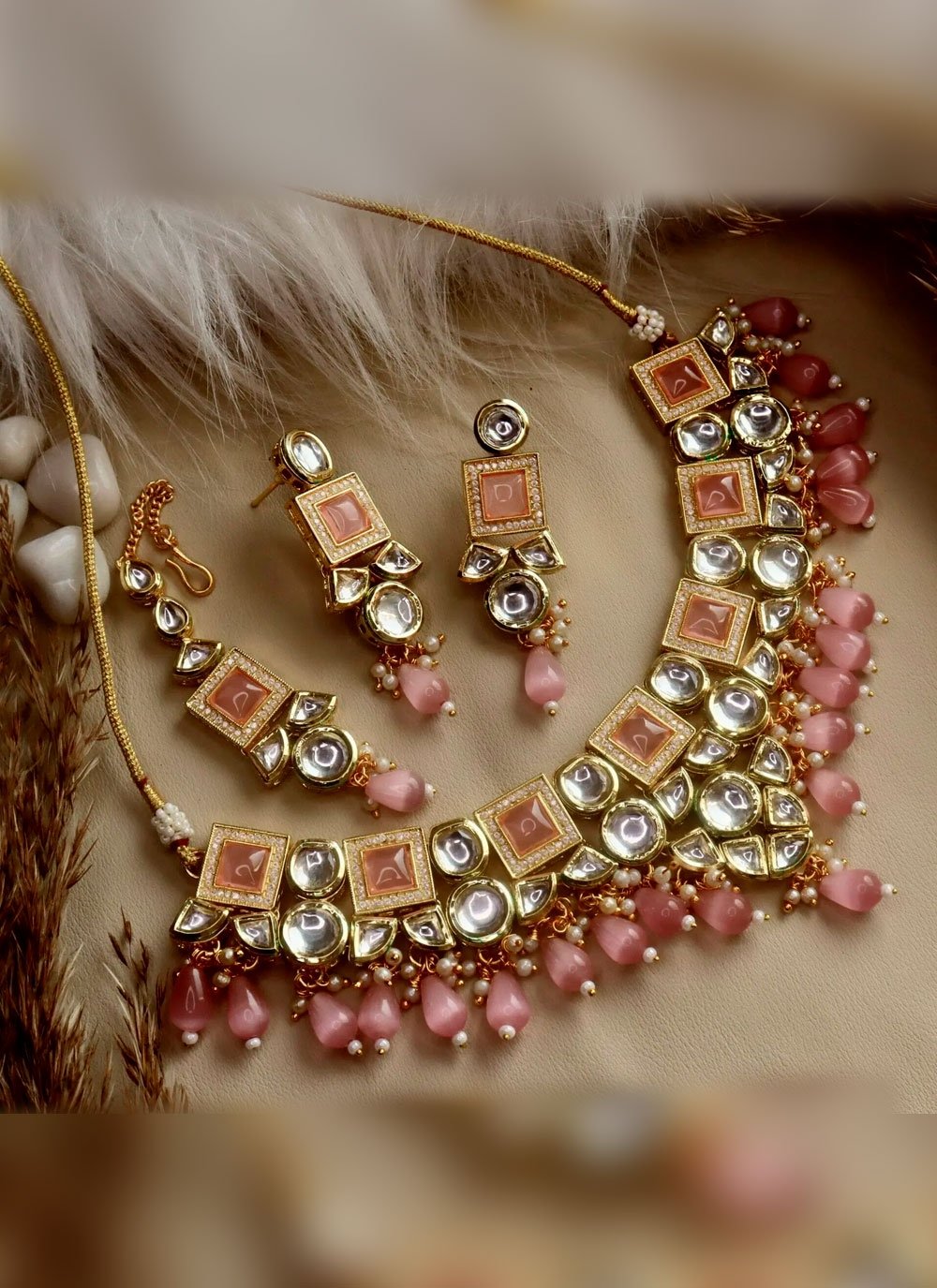 Pink jewellery hot sale set online