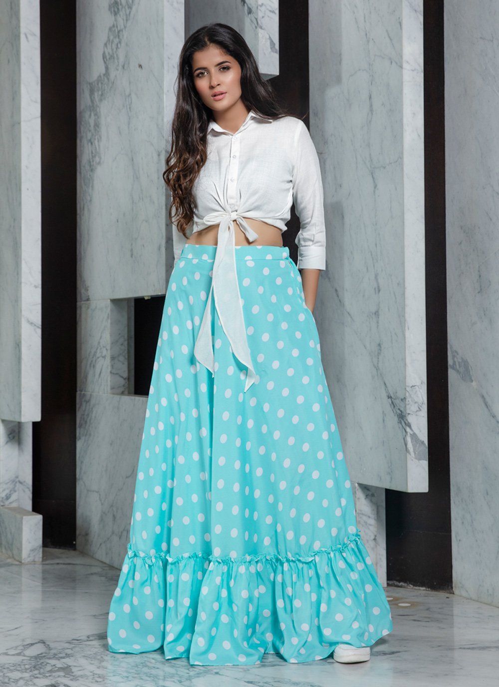 Buy Pakistani Bridal Long Shirt with Lehenga Online 2021 – Nameera by Farooq