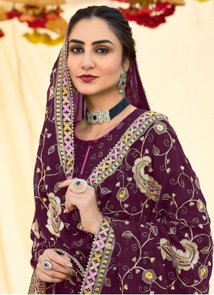 Resham Fancy Fabric Designer Pakistani Suit