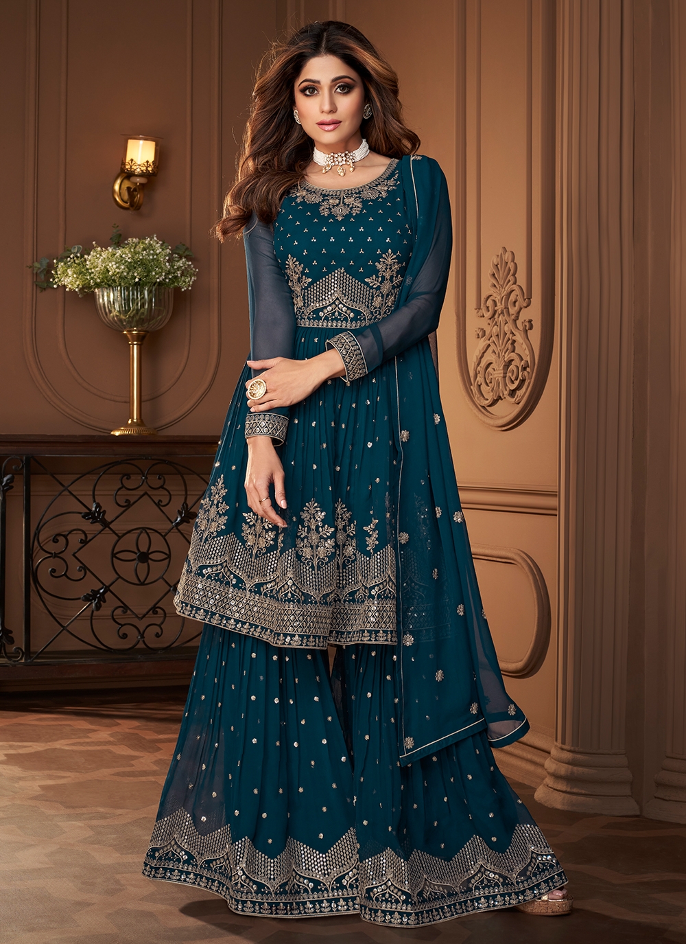 teal salwar suit