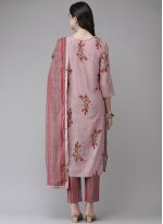 Silk Blend Pink Pant Style Suit