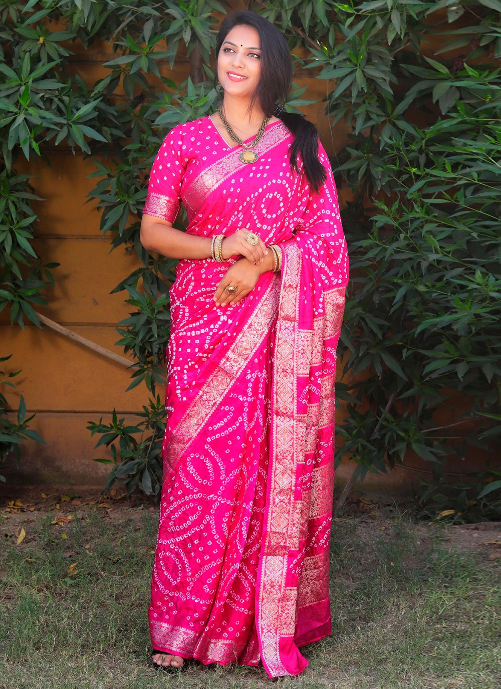 Order Doli Bandhej Saree Online From New Pink House,Indore