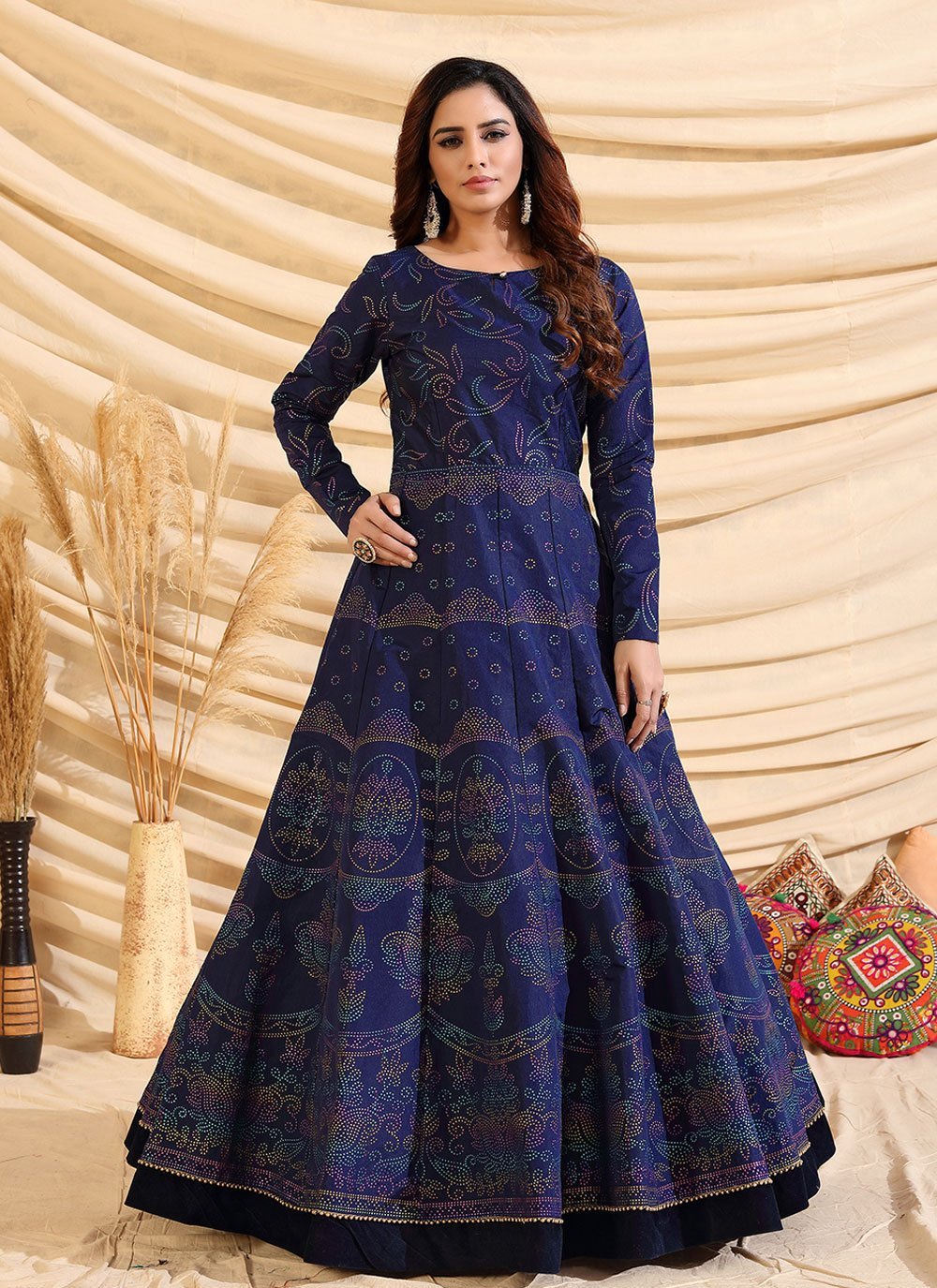 Navy Blue Color Velvet Gown for Women Indian Traditional Dress Wedding  Bridal Anarkali Suit Designer Partywear Gown Bridesmaid Gown, RR-5626 - Etsy