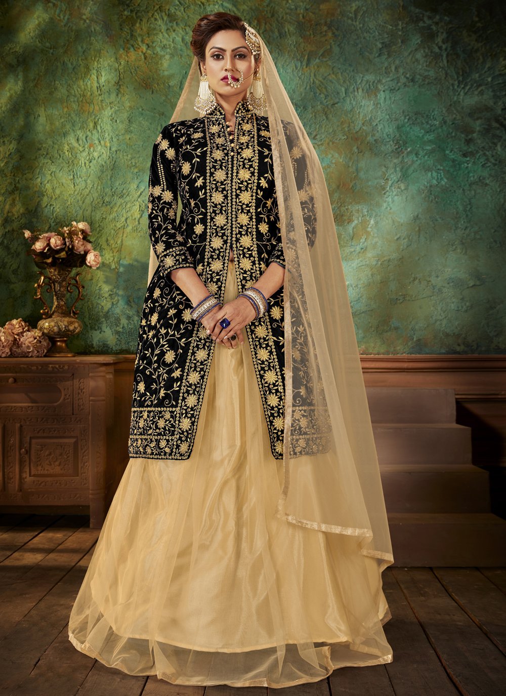maroon Velvet Lehenga Choli Chunri Designer Wedding Lengha Velvet Dress  Shawl | eBay