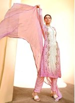 Viscose Pant Style Suit in Pink