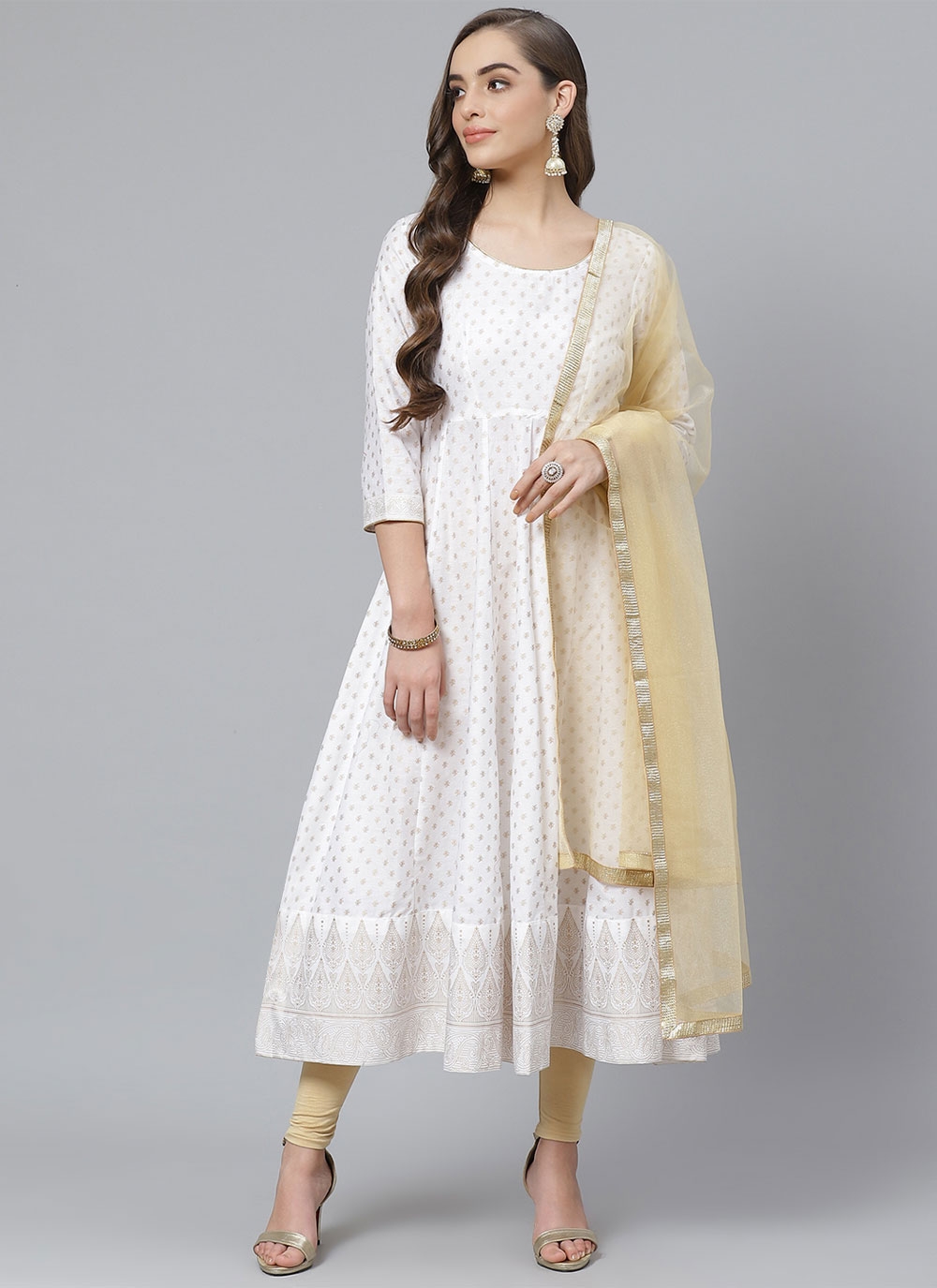 white cotton salwar suits online