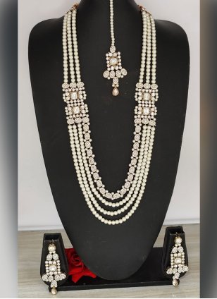 Women's White Necklace Set for Engagement