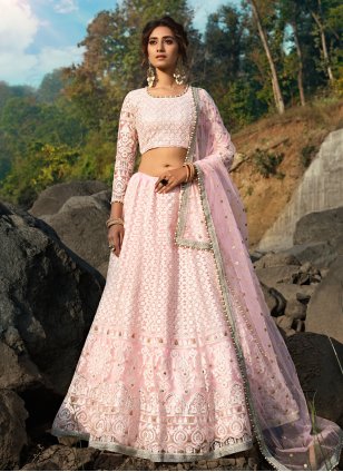 Zari Pink Bollywood Lehenga Choli