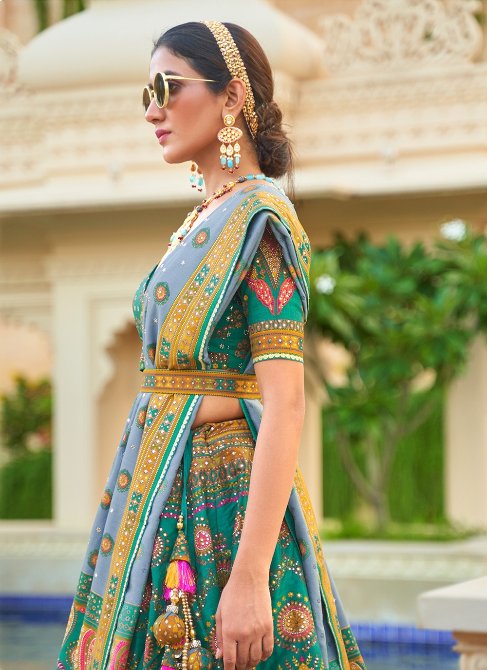 Shop Neon Green Suit Set with Belt Online in USA – Pure Elegance