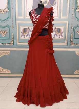 Brandy Rose Designer Embroidered Net Wedding Lehenga Style Anarkali |  Saira's Boutique