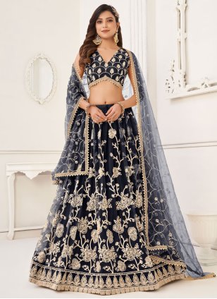 Black Georgette Heavy Designer Lehenga Choli Set | Lehenga, Indian wedding  dress, Designer lehenga choli