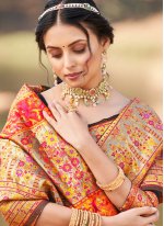 Black Silk Weaving Classic Saree