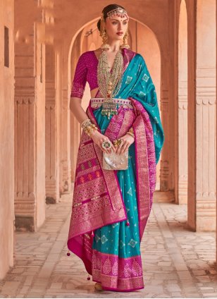 Buy Traditional Wear Light Green Weaving Soft Silk Saree Online From Surat  Wholesale Shop.
