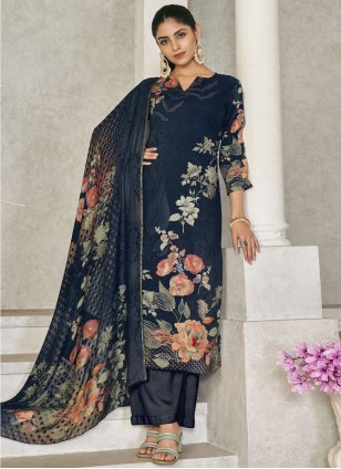 Buy Capricious Embroidered Work Fancy Fabric Pant Style Suit Online : Italy