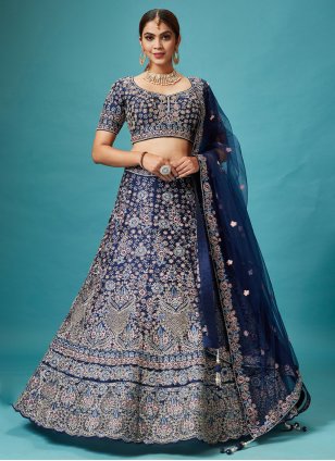 Expensive | Blue Reception Wedding Lehenga Choli, Blue Reception Wedding  Lehengas and Blue Reception Ghagra Chaniya Cholis online shopping