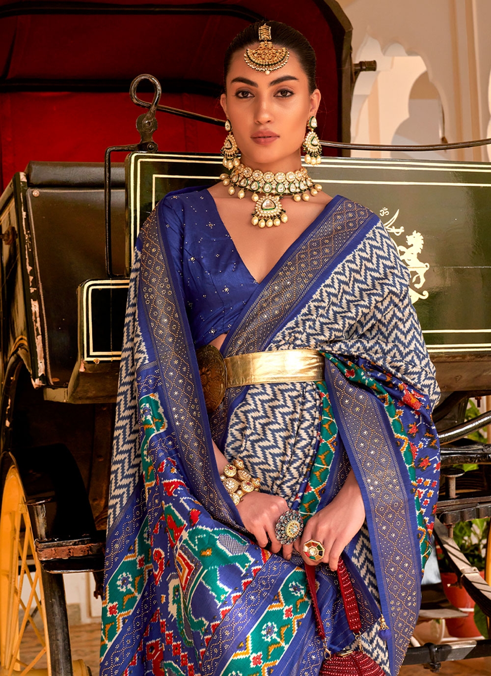 Buy BT FASHION Woven Kanjivaram Jacquard, Pure Silk Blue Sarees Online @  Best Price In India | Flipkart.com