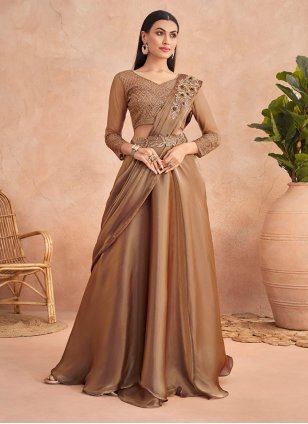 Beautiful Japan Satin Gown With Designer Dupatta at Rs 850/piece | Satin  Gowns in Dadhel | ID: 25565630055