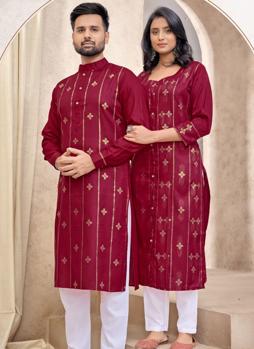 Designer Couple Combo Dresses Kurta Set Kurta Kurti for Husband Wife  Anniversary Gift Party Wear Kurta Pajama Pair Set for Ladies and Gents -  Etsy