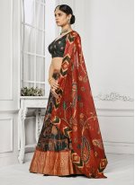 Designer Lehenga Choli Print Silk in Multi Colour