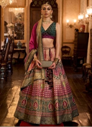 Sabyasachi Silk Bridal Lehenga Choli for Woman Designer Bollywood Lahnga  Marriage Ghaghra Choli Indian Bridal Lahnga Party Wear Lengha Choli - Etsy  | Bridal lehenga red, Sabyasachi bridal, Indian bride outfits