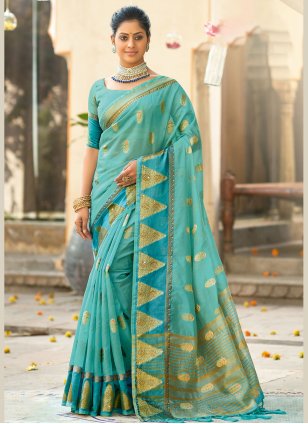 Buy Light Blue Sarees Online At Best Prices – Koskii