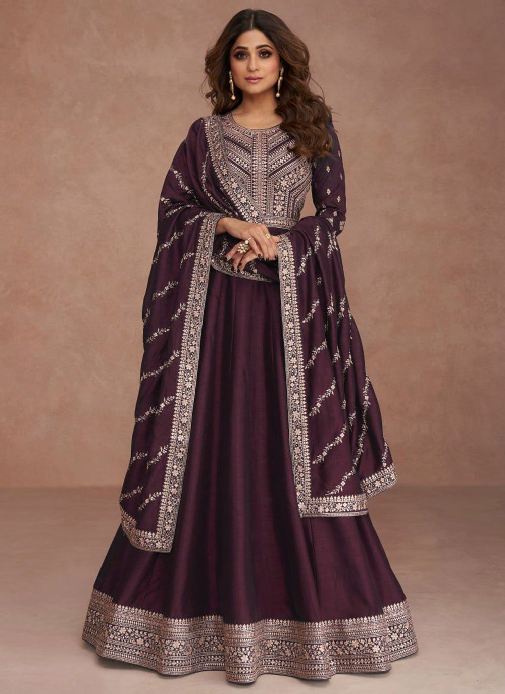 Purple Color Full Dress With Embroidered Dupatta (Copy) – PureSarees – Buy  Luxurious, Banarasi Silk Sarees Online