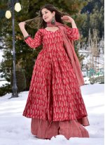 Exceptional Red Party Salwar Suit