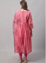 Glowing Pink Embroidered Readymade Salwar Kameez