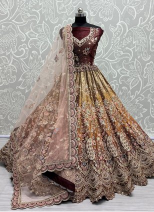 Red, Maroon and Pink Dulhan Lehenga Choli Designs for D-day
