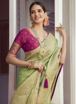Green Art Silk Meena Classic Sari