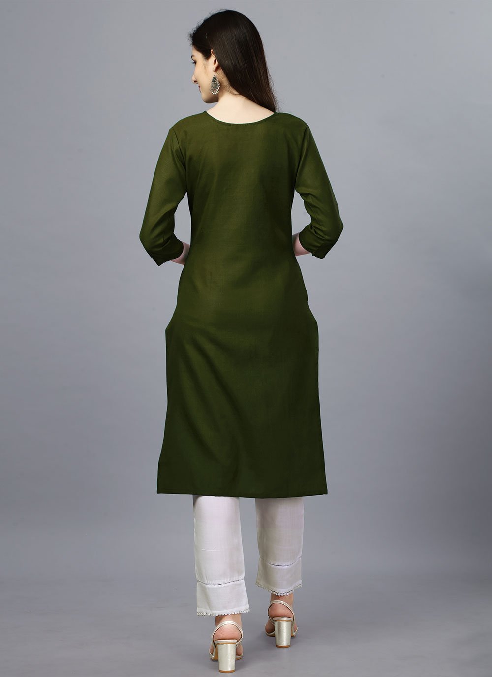 Cotton Green Kurti – Vanusher Clothing