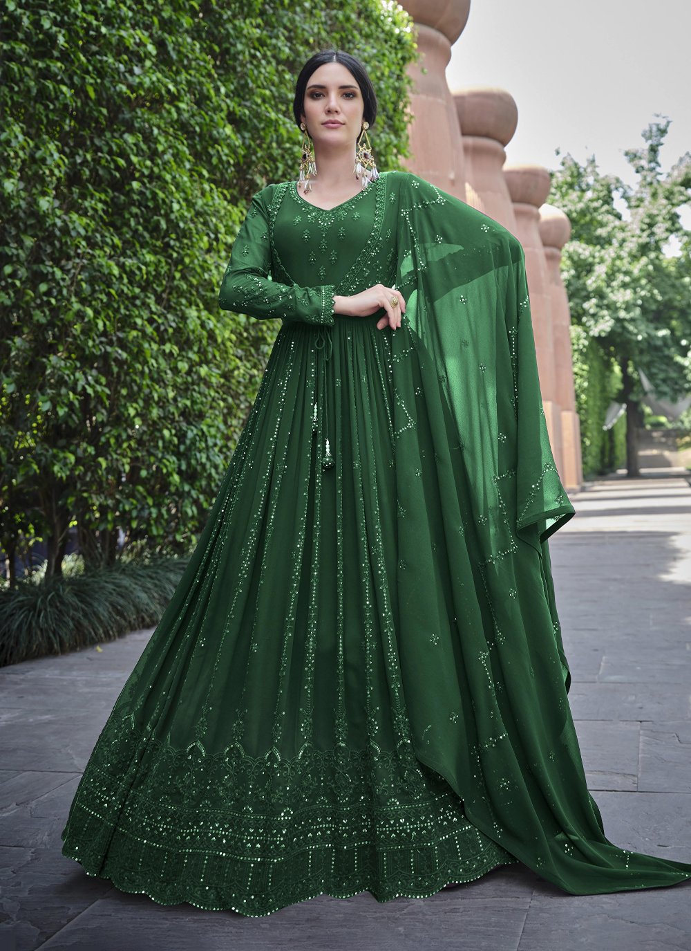 Rama Embroidered Readymade Gown