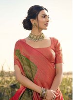 Green Kanjivaram Silk Jacquard Designer Saree