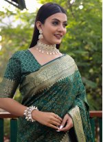 Green Patola Silk Weaving Designer Saree