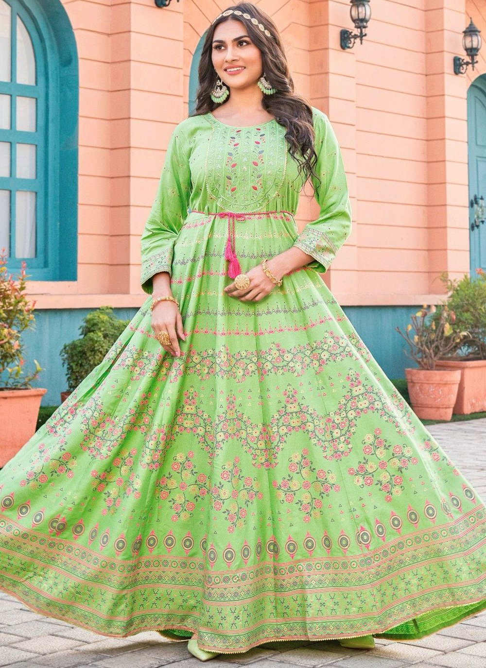 Green Gown - Kala Kunj Saree Vatika