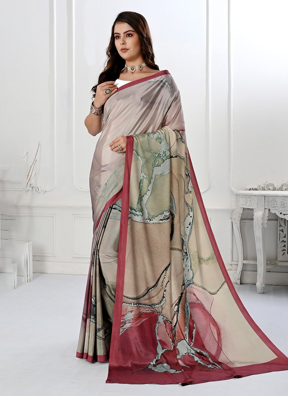 Buy Linen by Linen 100 Count Digital Printed Sea Green Pure Organic  Handwoven Saree With Floral and Bird Design,seagreen Linen Saree With  Blouse Online in India - Etsy