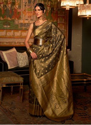 Indian Golden Blouse in Gold With Fancy Designs Sleeve Pattern Blouse and  Saree Bollywood Blouse for Hand Work Fine Blouse Latest Blouse -   Australia