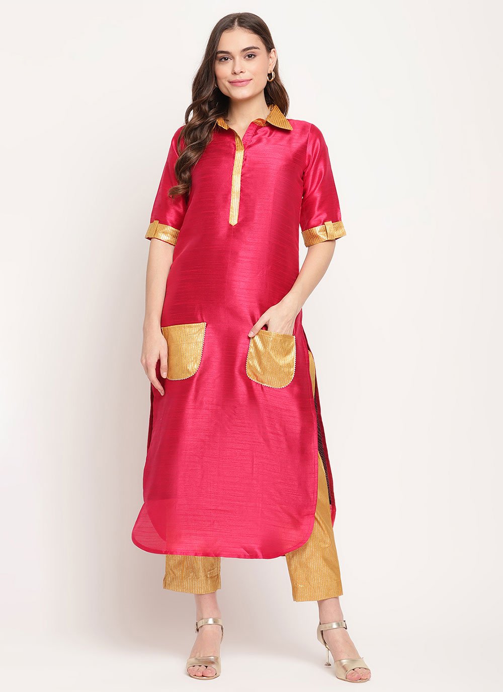 Stitched Ladies Pink Plain Rayon Kurti at Rs 200 in Jaipur | ID: 25167549430