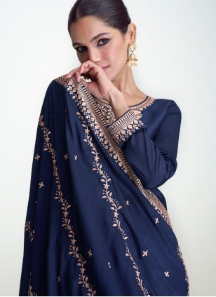 Intrinsic Silk Embroidered Trendy Salwar Kameez