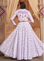 Designer Lavender Cotton  Jacquard Readymade Lehenga Choli