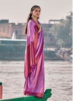 Magenta Silk Weaving Designer Saree