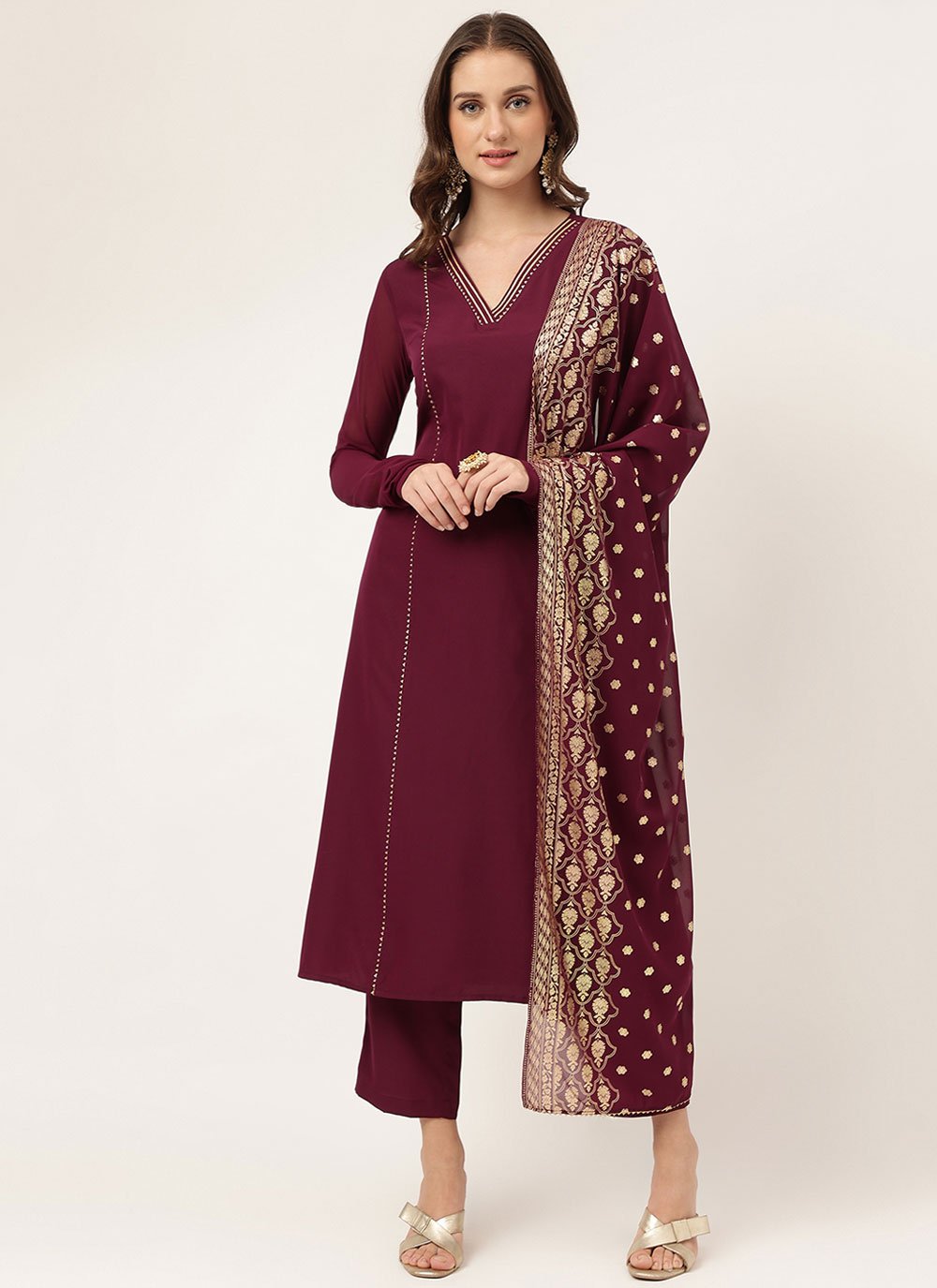 Plain Suit Designs - Trendy Punjabi Suit Design