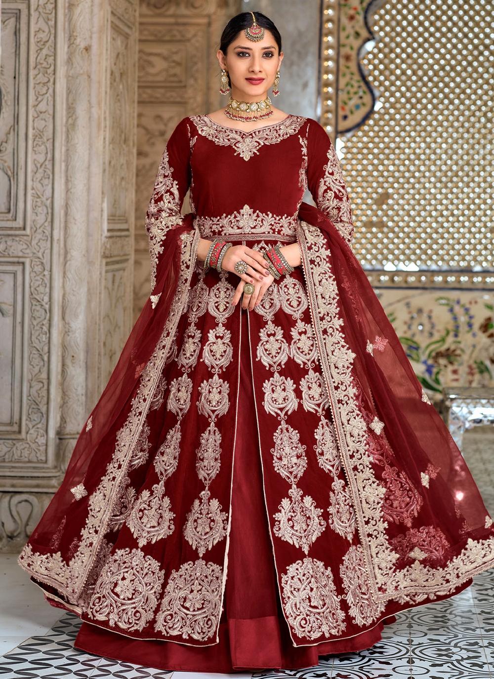 Designer Sabyasachi Inspired Taffeta Silk Maroon Lehenga Choli for Women  With Embroidery, Wedding Wear Bridal Lengha Choli Bollywood Lehenga - Etsy  Canada