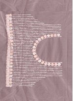 Mauve Net Embroidered Contemporary Saree