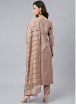 Mauve Viscose Embroidered Readymade Salwar Suits