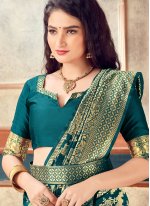 Morpich Silk Weaving Trendy Saree