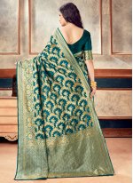 Morpich Silk Weaving Trendy Saree