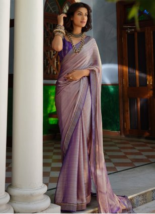 Multi Colour Art Silk Lace Classic Saree