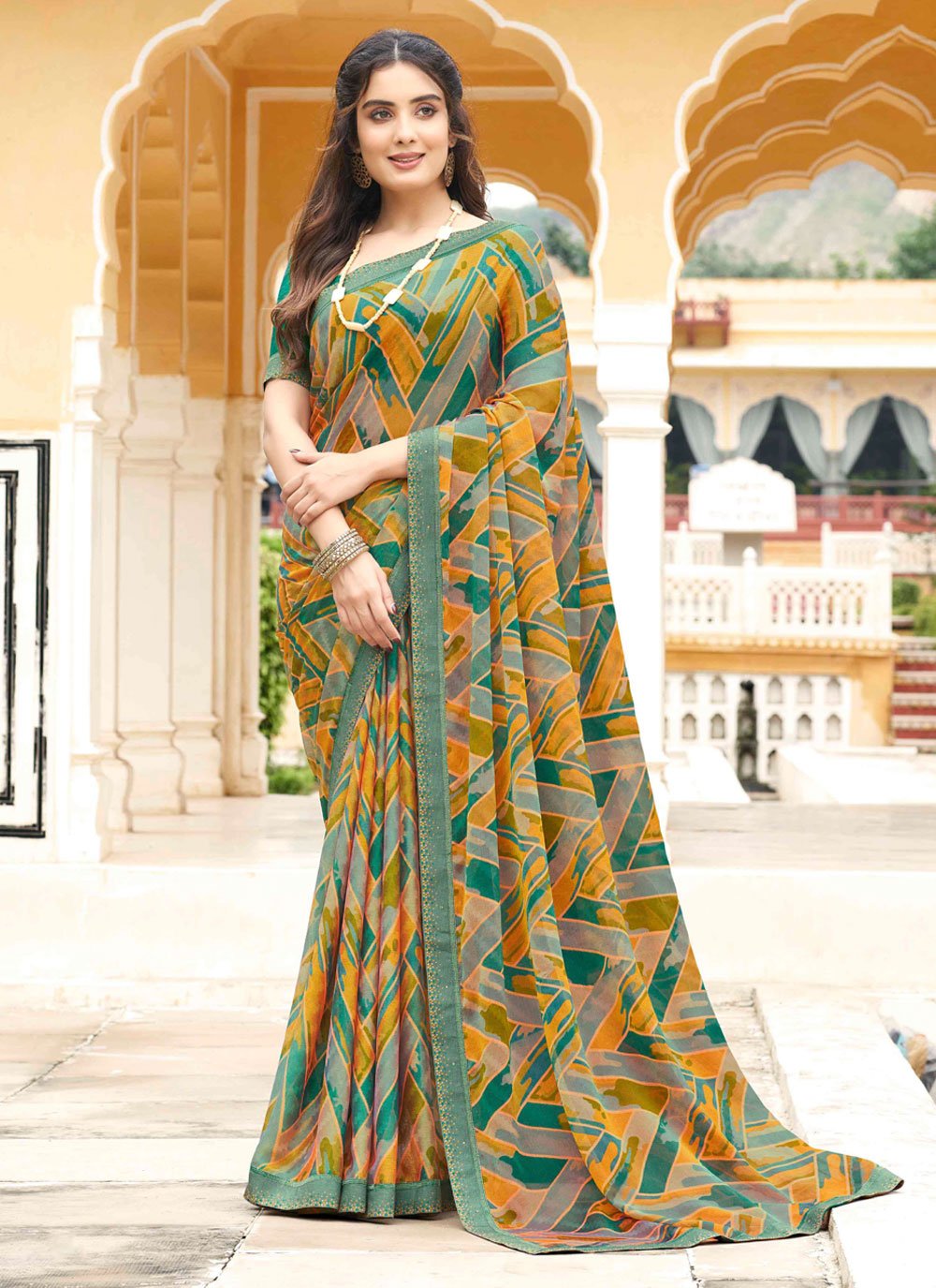 Buy White Sarees for Women by Indie Picks Online | Ajio.com